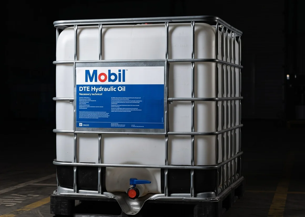 Еврокуб 1000 л с гидравлическим маслом Mobil DTE